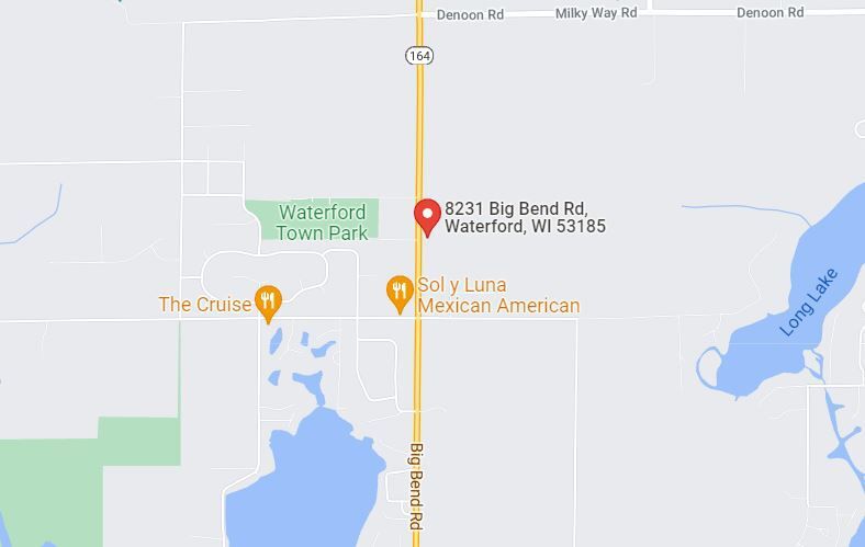 Locator map Floyd's Plumbing on Big Bend Road in the town of Waterford